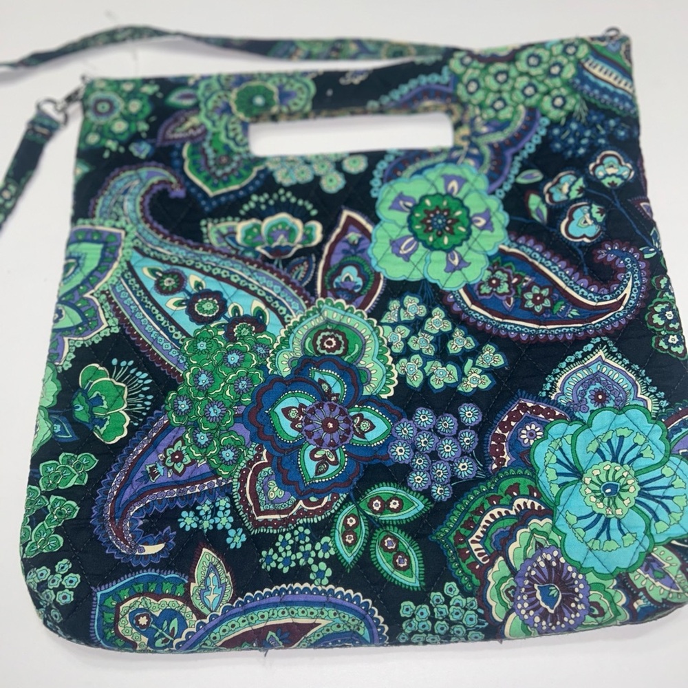 Vintage Vera Bradley Floral Paisley Crossbody or Clutch with Cutout Handle